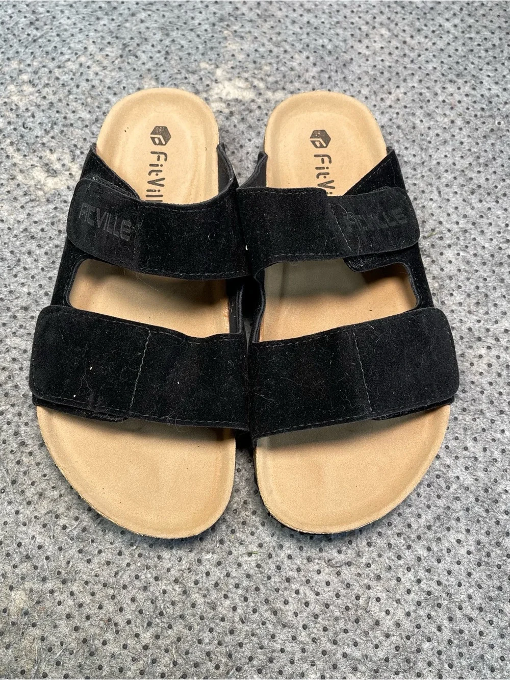 Fitville Black Strap Sandals Size 6 Women’s
